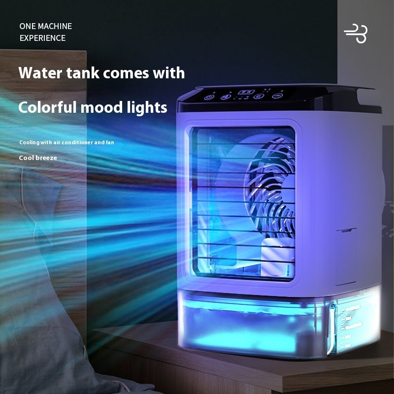 Portable USB Air Cooler Fan - Dual Spray Electric Air Conditioner