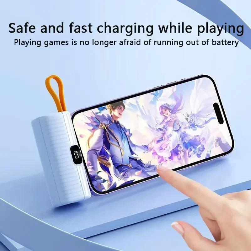 Mini Power Bank with Built-in Cable & Display
