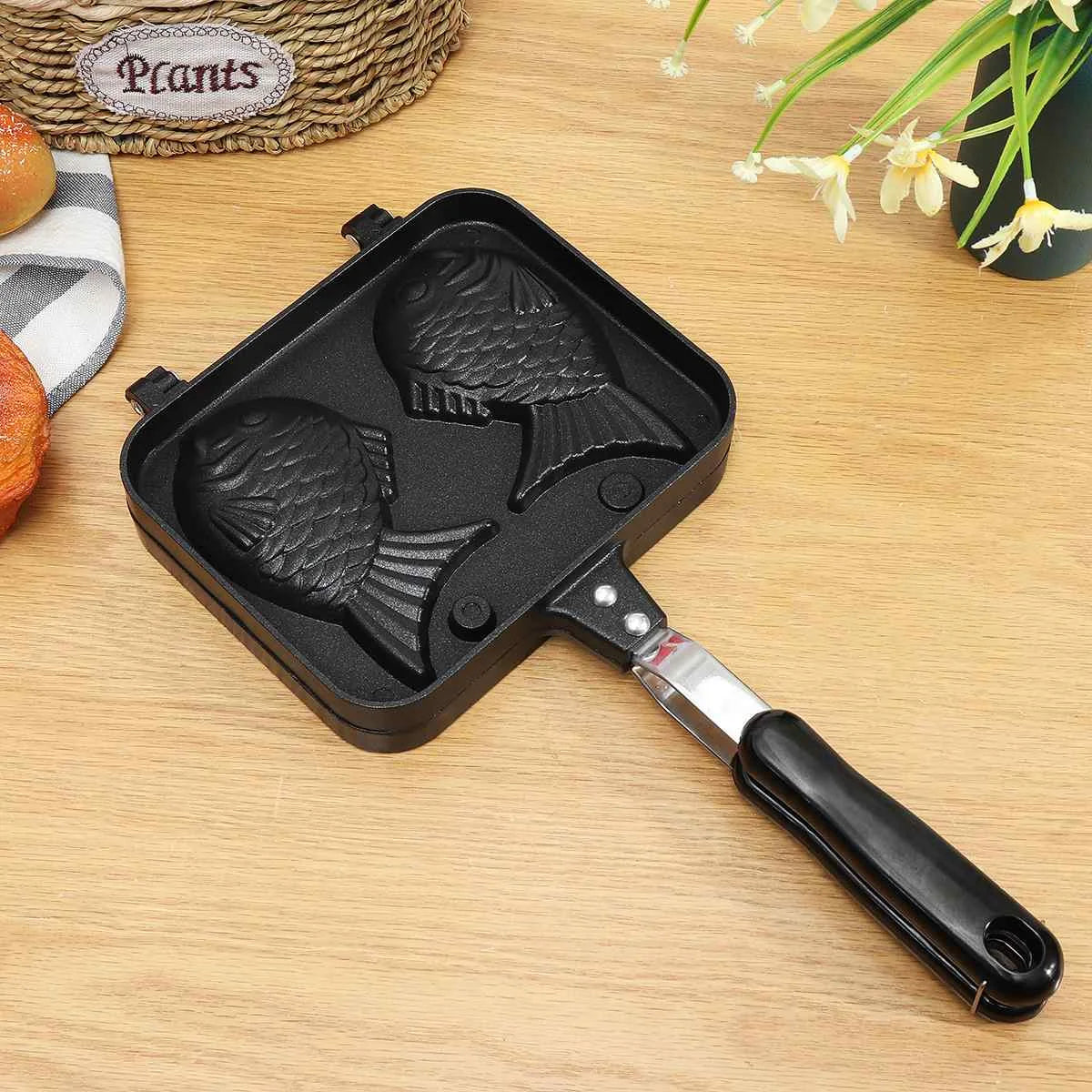 Double Fish Shaped Taiyaki Waffle Maker Pan