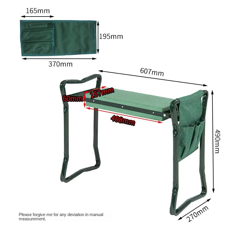 Portable Garden Kneeler with Tool Storage Bag