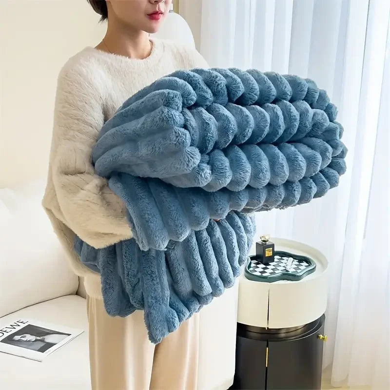 Luxurious Multifunctional Velvet Blanket for Winter Warmth