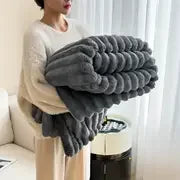 Luxurious Multifunctional Velvet Blanket for Winter Warmth
