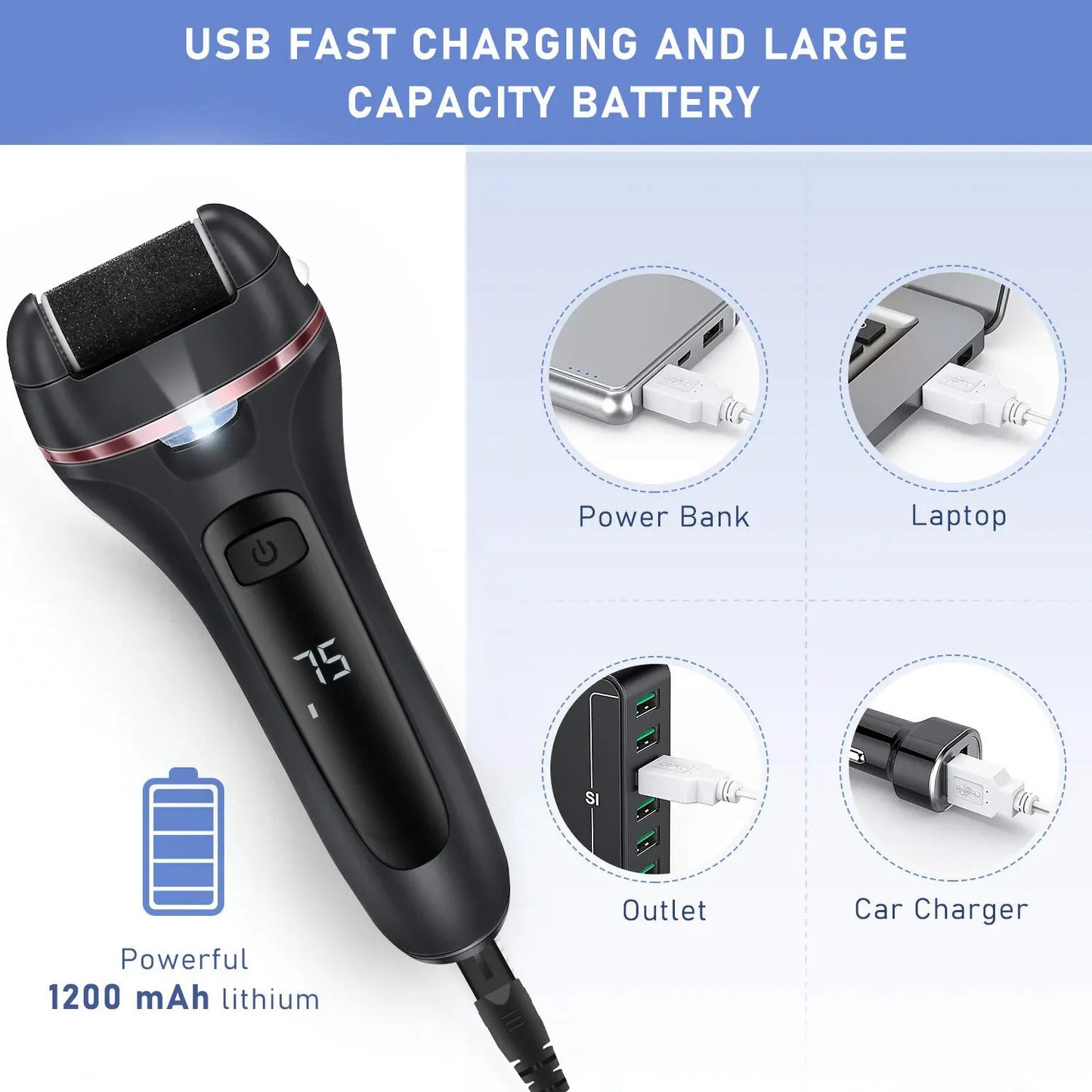 Electric Foot Grinder – Dead Skin & Callus Remover