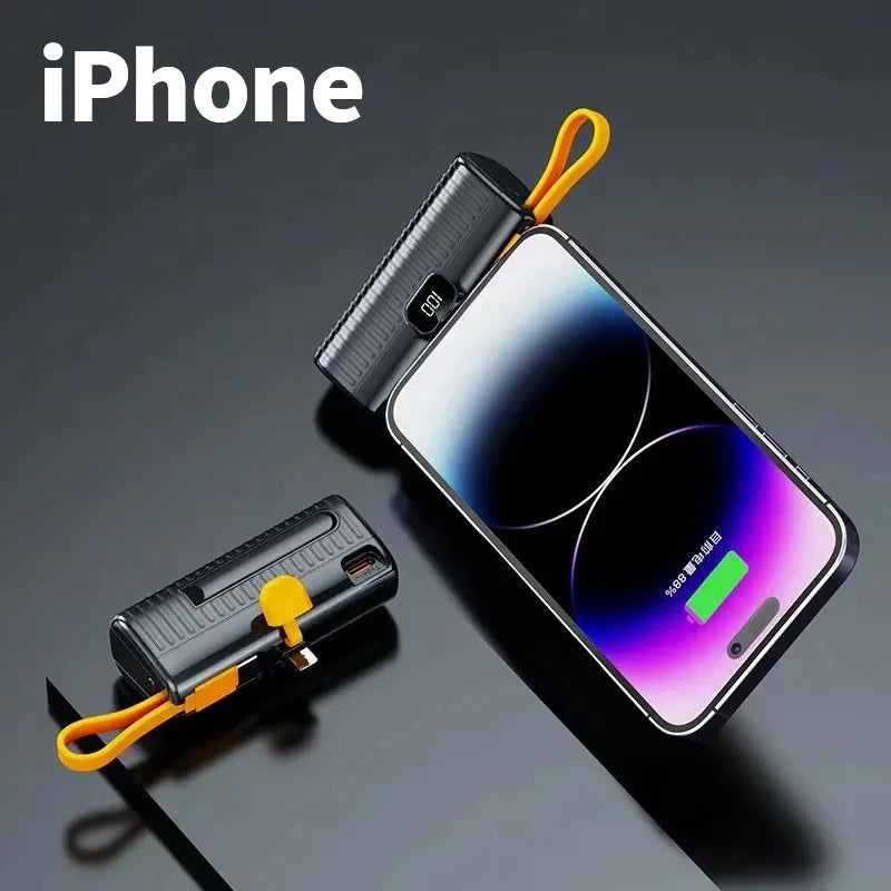 Mini Power Bank with Built-in Cable & Display