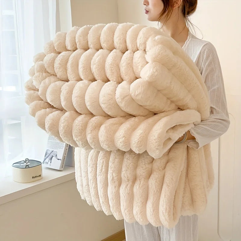 Luxurious Multifunctional Velvet Blanket for Winter Warmth