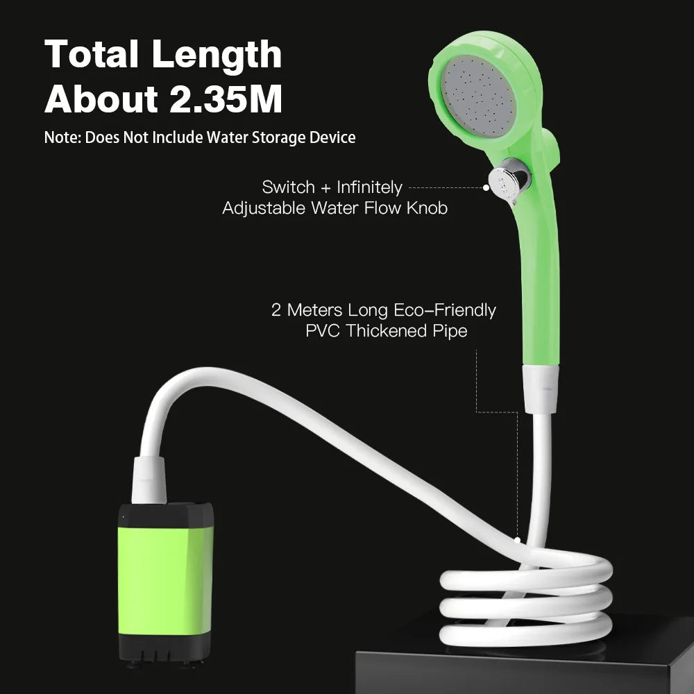 Portable Camping Shower Pump with Digital Display