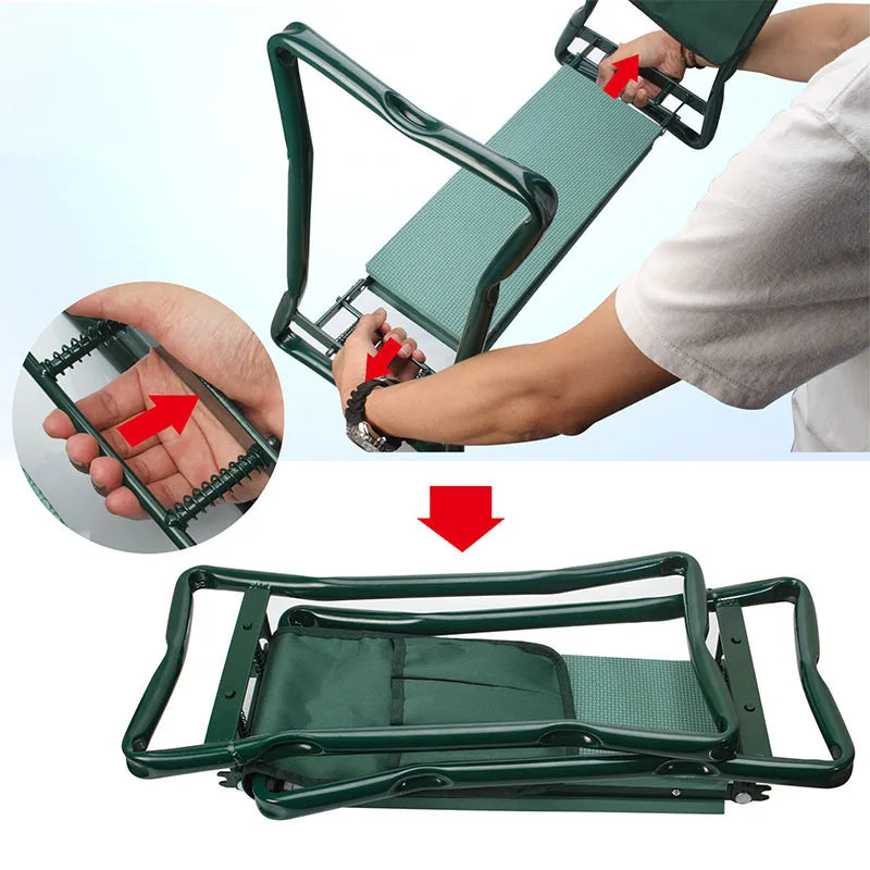 Portable Garden Kneeler with Tool Storage Bag