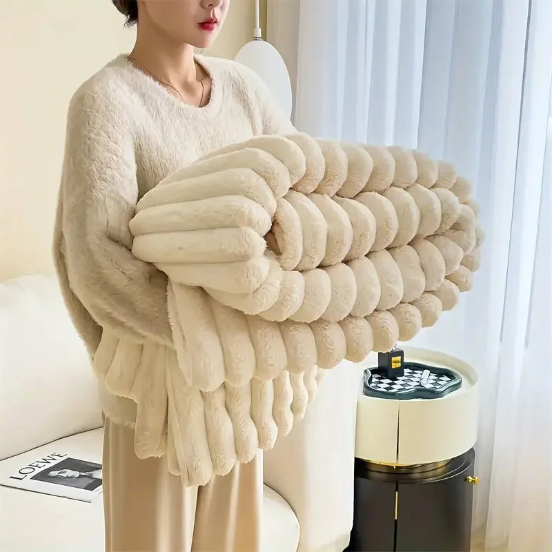 Luxurious Multifunctional Velvet Blanket for Winter Warmth