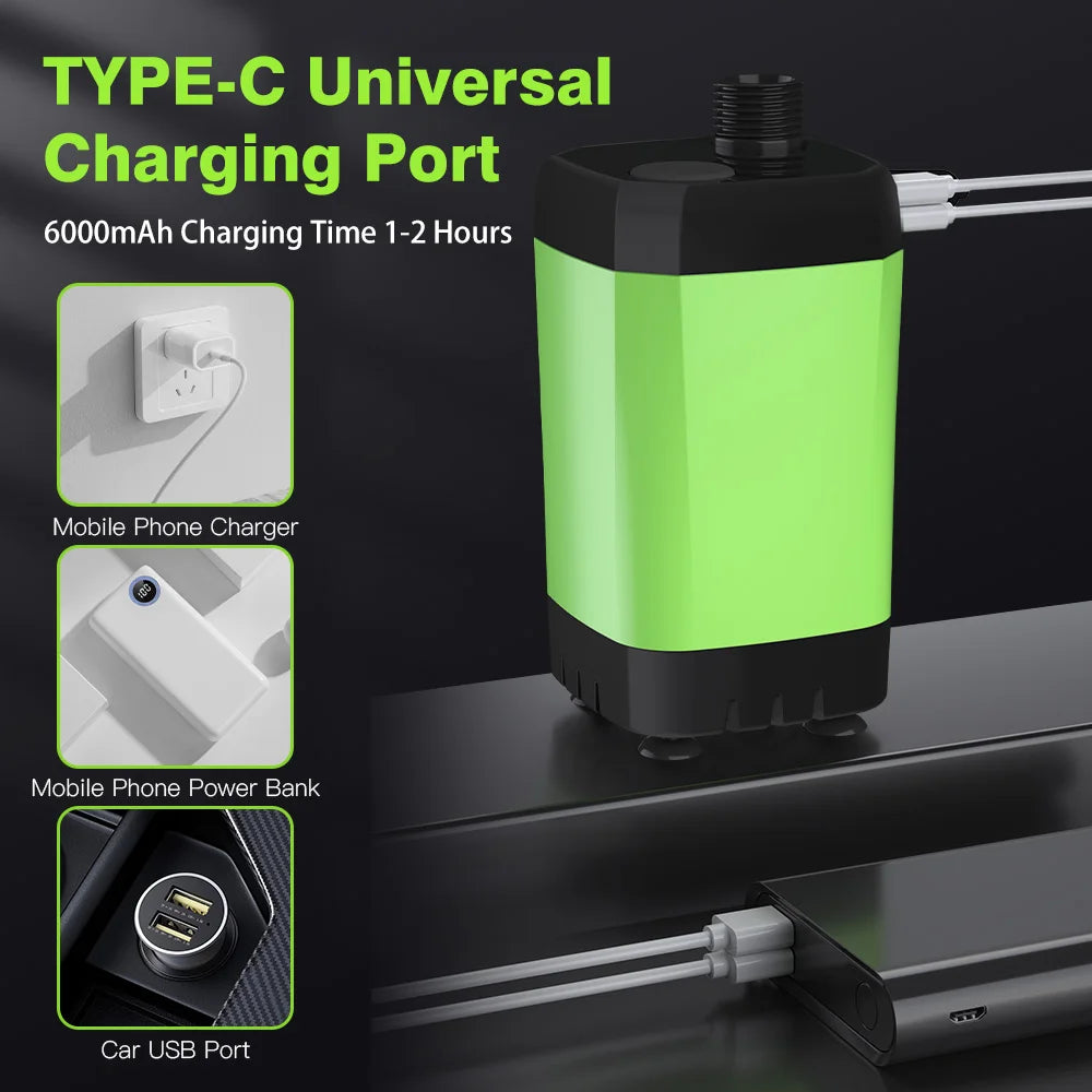 Portable Camping Shower Pump with Digital Display
