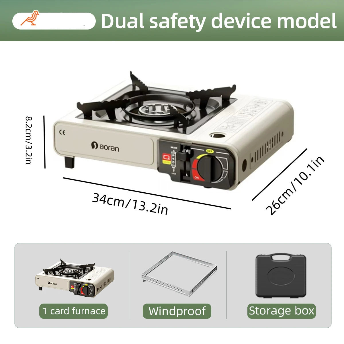 Portable Outdoor Gas Stove - Windproof Design