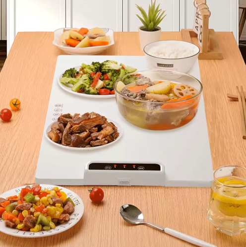 Electric Warming Tray - Silicone Plate for Parties & Family Gatherings