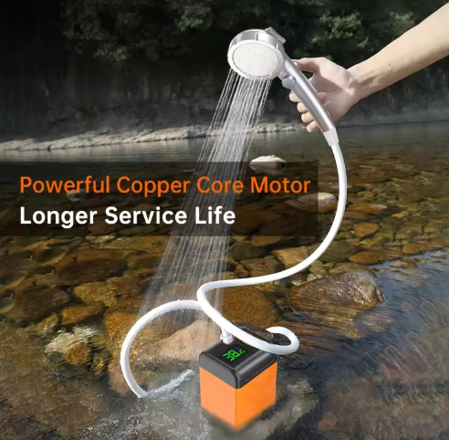 Portable Camping Shower Pump with Digital Display