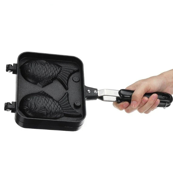 Double Fish Shaped Taiyaki Waffle Maker Pan