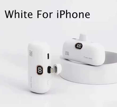 Mini Power Bank with Built-in Cable & Display