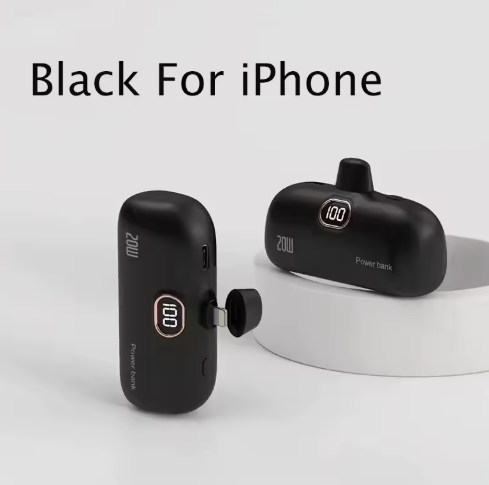 Mini Power Bank with Built-in Cable & Display
