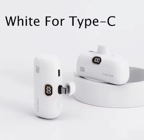 Mini Power Bank with Built-in Cable & Display