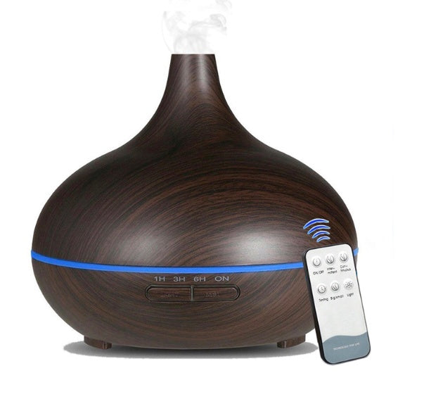 Wood Grain Remote Control Aromatherapy Lamp