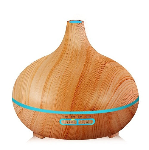 Wood Grain Remote Control Aromatherapy Lamp