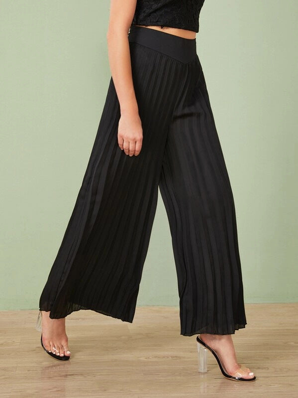 Pleated Wide-Leg Pants – Stylish and Comfortable Women's Trousers