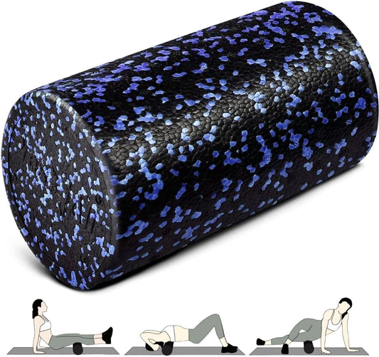 High-Density round Back Roller Foam, Exercise Foam Roller for Yoga, Pilates & Stretching - 12, 18, 24, 36 Inch