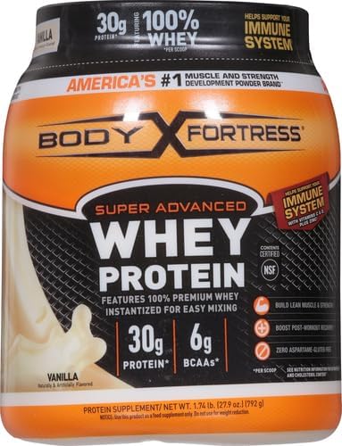 Super Advanced Whey Protein Powder, Vanilla, Immune Support (1), Vitamins C & D plus Zinc, 1.74 Lbs