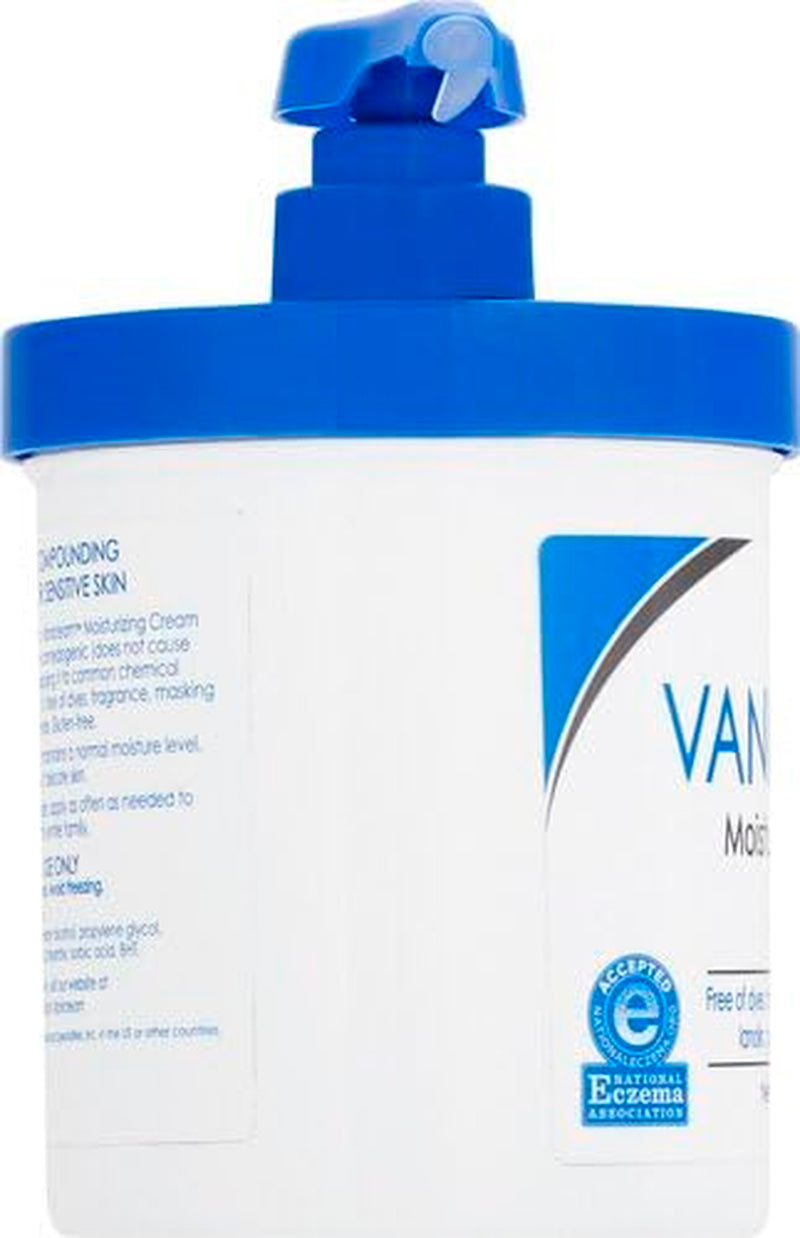 Moisturizing Skin Cream with Pump Dispenser - 16 Fl Oz (1 Lb) - Moisturizer Formulated without Common Irritants for Those with Sensitive Skin