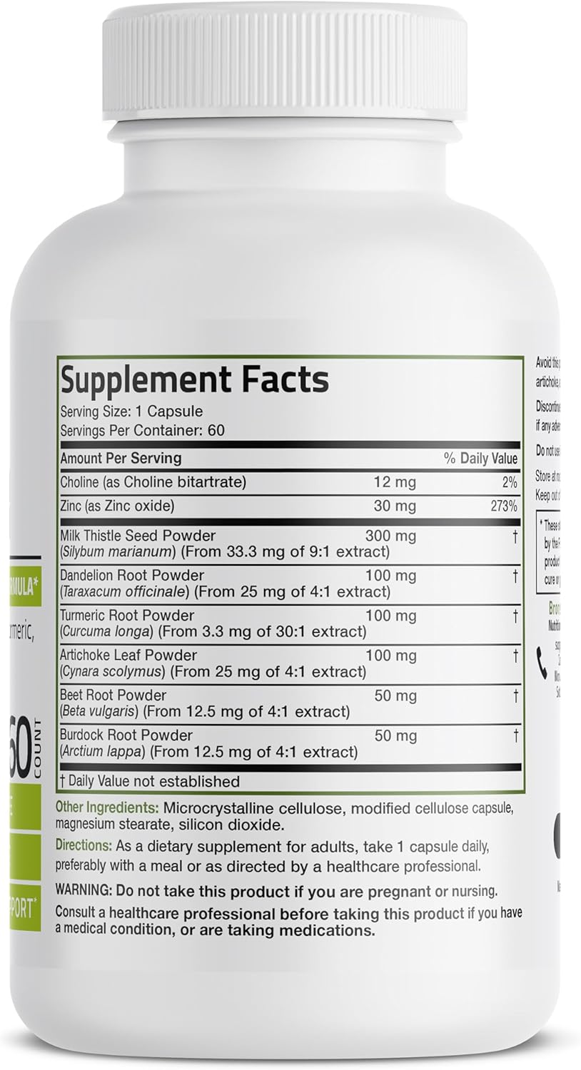 Liver Detox Advanced Detox & Cleansing Formula Supports Health Liver Function with Milk Thistle, Dandelion Root, Turmeric, Artichoke Leaf & More, Non-Gmo, 60 Vegetarian Capsules
