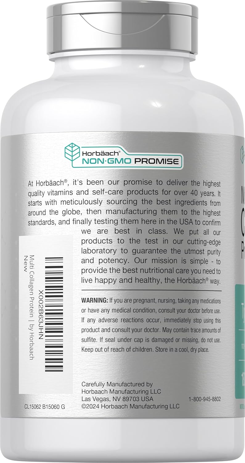Multi Collagen Protein 2000 Mg | 180 Capsules | Hydrolyzed Collagen Type I, II, III, V, X | Keto & Paleo Friendly, Non-Gmo, Gluten Free Supplement