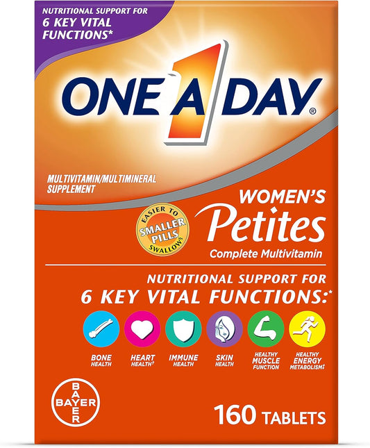 Women’S Petites Multivitamin,Supplement with Vitamin A, C, D, E and Zinc for Immune Health Support, B Vitamins, Biotin, Folate (As Folic Acid) & More,Tablet, 160 Count