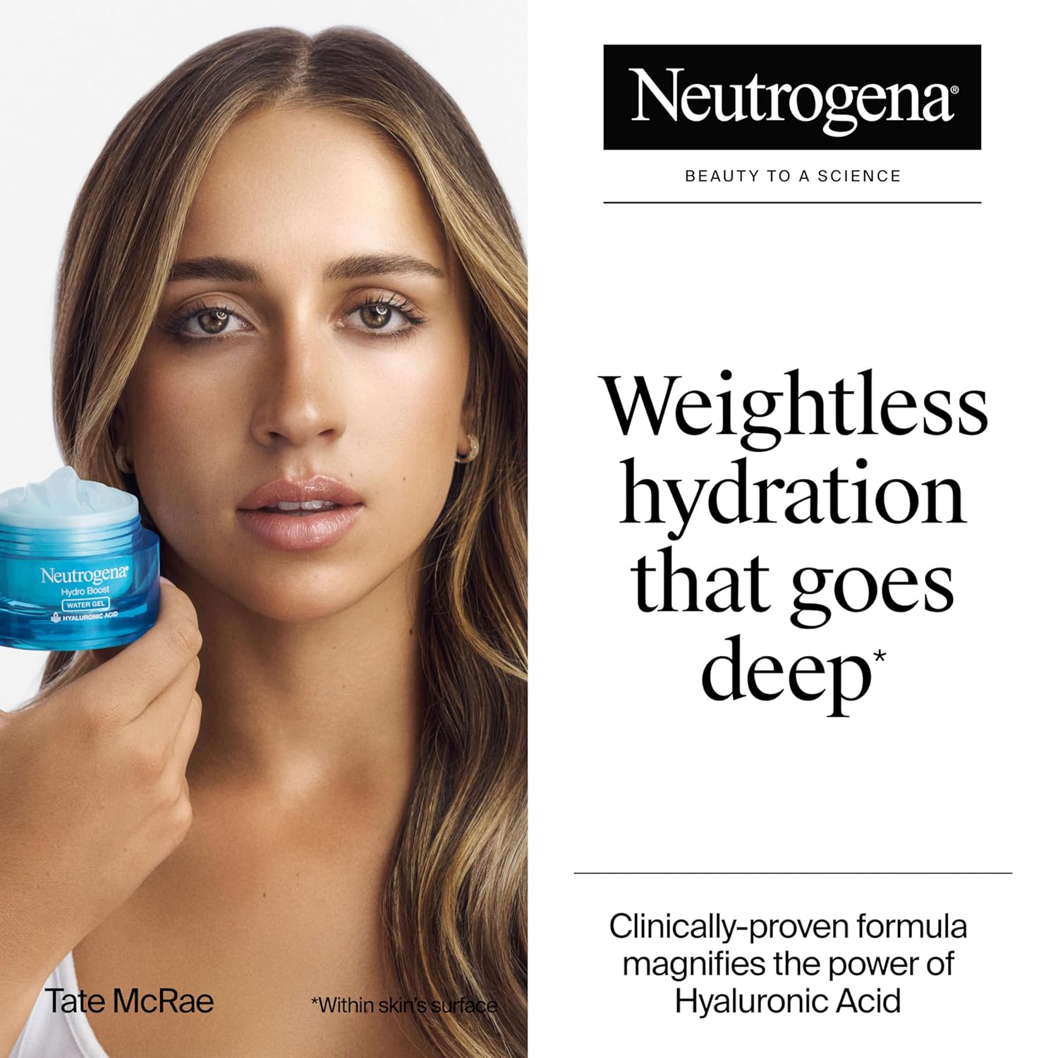 Hydro Boost Water Gel, 24 Hr Hydration for Normal/Oily Skin, Signature Fragrance, Face Moisturizer with Hyaluronic Acid, Skin Care for Juicy, Deeply Hydrated Skin, 1.7 Oz