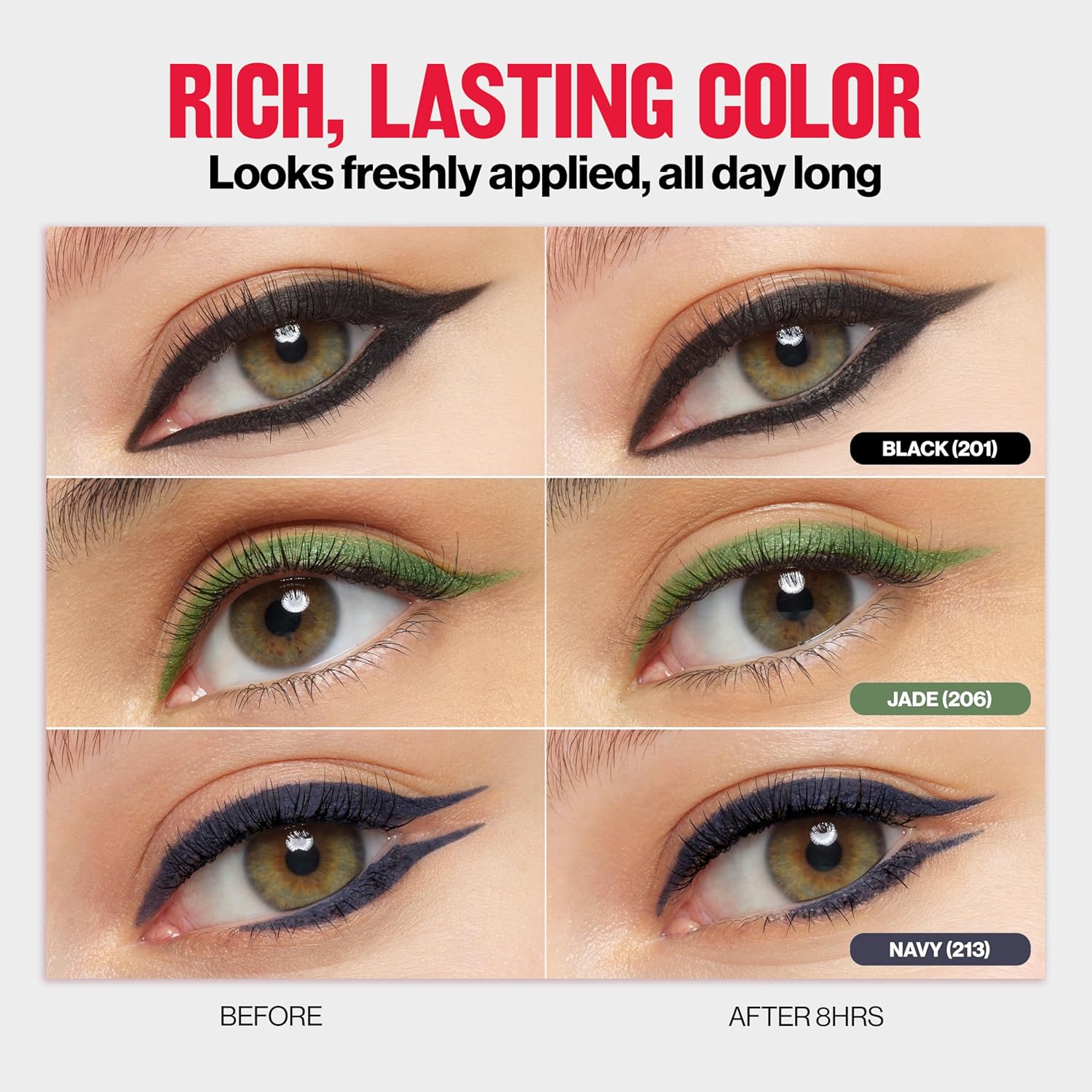 Colorstay Pencil Waterproof Eyeliner, Smudge-Proof, Eye Makeup with Built-In Sharpener, 202 Black Brown, 0.01 Oz
