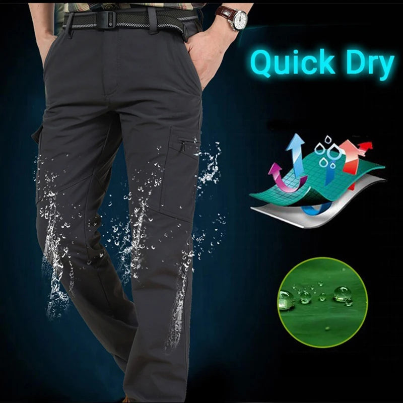 Men's Waterproof Tactical Cargo Pants - Quick Dry