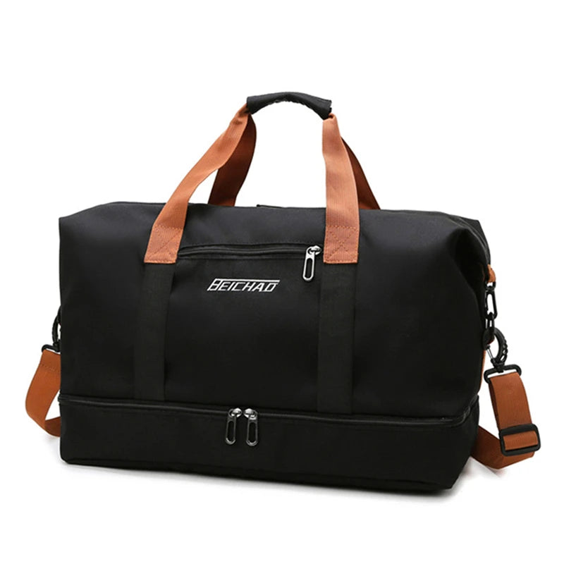 Travel Bag Male Female Large-Capacity Hand Luggage Dry-Wet Separation Sports Fitness Bag Short-Distance Travel Package