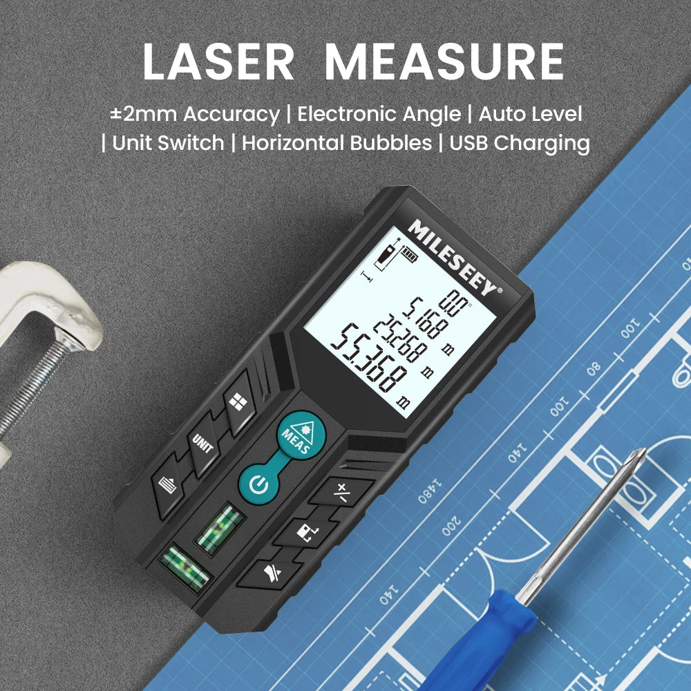 D2 Laser Distance Meter – 40M/120M Digital Range Finder