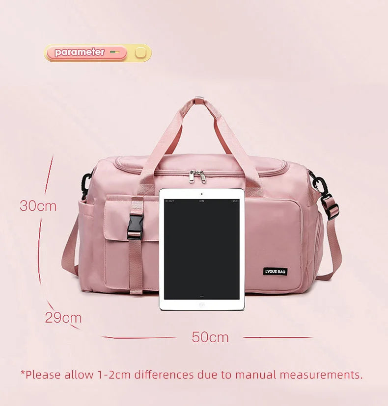 Multi-Function Travel Gym Bag with Shoe Compartment