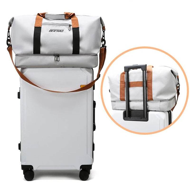 Travel Bag Male Female Large-Capacity Hand Luggage Dry-Wet Separation Sports Fitness Bag Short-Distance Travel Package