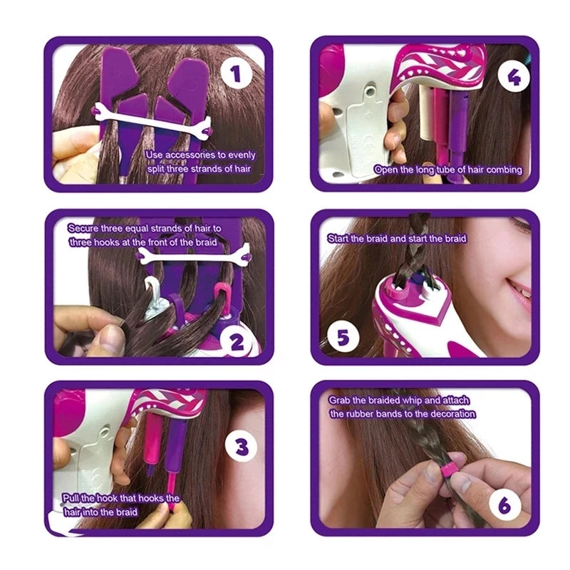 Automatic DIY Hair Knitting Machine Braid Hair Tools Twist Knitting Hair Knitting Roll Twisted Xmas