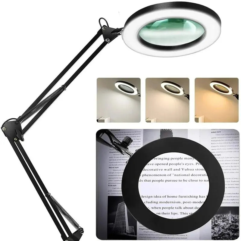 72 LED Magnifying Glass 8X/10X USB Light