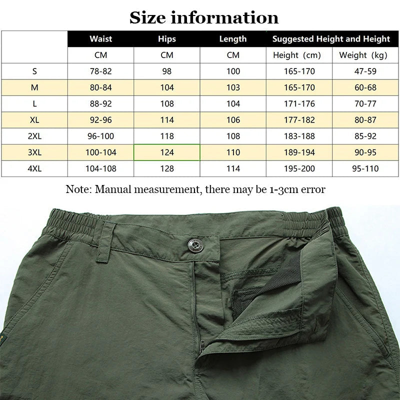 Men's Waterproof Tactical Cargo Pants - Quick Dry