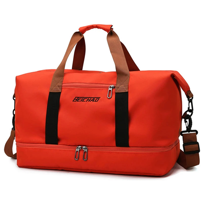 Travel Bag Male Female Large-Capacity Hand Luggage Dry-Wet Separation Sports Fitness Bag Short-Distance Travel Package