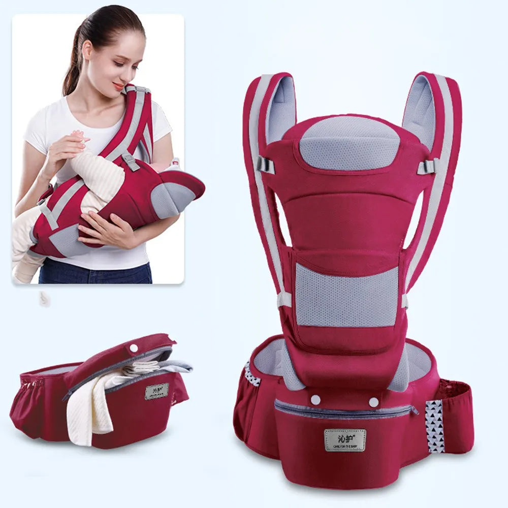 Ergonomic Newborn Baby Carrier with Hipseat