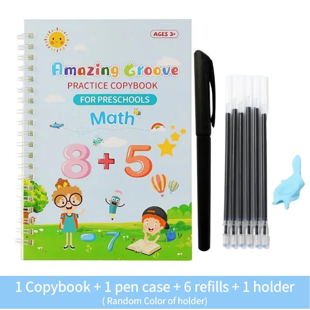 Copy Book Magic Practice Children's Book Reusable Free Wipe Children's Toys Writing Stickers English Copy Book Practice Parent