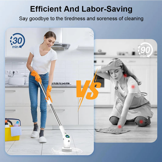 8-in-1 Electric Cleaning Brush, Wireless Rotating Scrubber