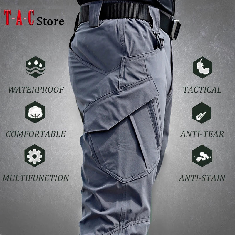 Men's Waterproof Tactical Cargo Pants - Quick Dry