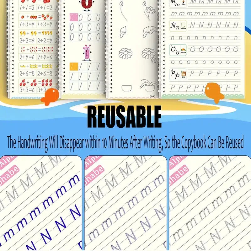 Magic Reusable Practice Copybook for Kids