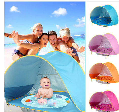 Baby Beach Tent – Portable UV Protection Sun Shelter with Pool for Infants