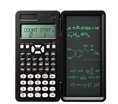 2-in-1 Foldable Scientific Calculator with Handwriting Tablet