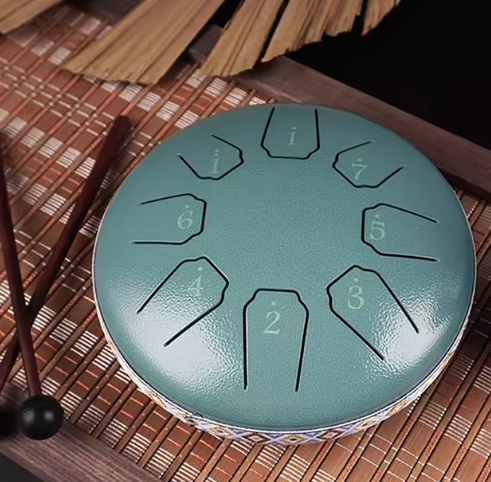 6-Inch 8-Tone Tongue Drum - Mini Steel Hand Drum