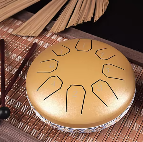 6-Inch 8-Tone Tongue Drum - Mini Steel Hand Drum