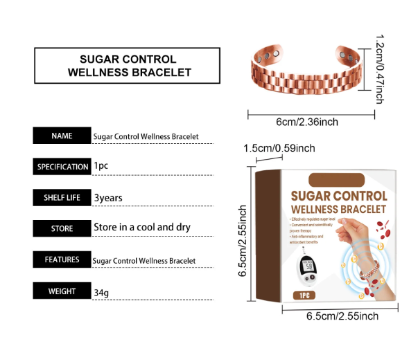 Sugar Control Wellness Bracelet – Support for Balanced Blood Sugar Levels